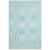 Backyard Bungalow Polyweave Dale Area Rug - Cream and Aqua Perspective: front