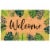 Backyard Bungalow Coir Doormat Tropical Foliage Border Welcome Perspective: front
