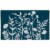 Backyard Bungalow Coir Doormat  Pleasant Pressed Floral - Blue and White Perspective: front