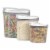 Home Basics 3 Piece Plastic Cereal Container Perspective: front