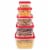 Home Basics 5 Piece Spill-Proof Square Plastic Food Storage Container, Red Perspective: front