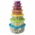 Home Basics 7 Piece Plastic Food Storage Container Set with Multi-Colored Lids Perspective: front