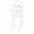 Home Basics 3 Shelf Steel Bathroom Space Saver, White Perspective: front