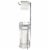 Home Basics Unity Free-Standing Dispensing Toilet Paper Holder, Silver Perspective: front