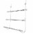 Home Basics 3 Tier Chrome Plated Steel Over the Door Towel Rack Perspective: front