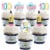 Big Dot of Happiness Happy 100th Day of School Decor Cupcake Wrappers & Treat Picks Kit 24 Ct Perspective: front