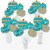Big Dot of Happiness Teal Pumpkin Halloween Allergy Friendly Centerpiece Table Toppers 15 Ct Perspective: front
