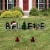Big Dot of Happiness Holiday Plaid Trees - Outdoor Decor Christmas Party Yard Signs - Believe Perspective: front