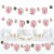 Big Dot of Happiness Pink Gone Hunting Girl Camo Party Decor Clothespin Garland Banner -44 Pc Perspective: front