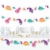 Big Dot of Happiness Roar Dinosaur Girl - Party DIY Decor Clothespin Garland Banner - 44 Pc Perspective: front
