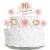 Big Dot of Happiness Sweet 16 - 16th Birthday Party Cake Decor Kit - Cake Topper Set 11 Pc Perspective: front