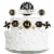 Big Dot of Happiness Adult 80th Birthday Gold - Party Cake Decor Kit - Cake Topper Set 11 Pc Perspective: front