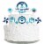 Big Dot of Happiness Yeti to Party Abominable Snowman Birthday Decor Cake Topper Set 11 Pc Perspective: front
