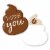 Big Dot of Happiness Oh Crap, You're Old - Poop Birthday Party Shaped Thank You Cards 12 Ct Perspective: front