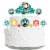Big Dot of Happiness Calling All Toucans - Birthday Party Decor Kit - Cake Topper Set 11 Pc Perspective: front