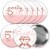 Big Dot of Happiness Bride Squad 3 in Rose Gold Bachelorette Party Badge Pinback Buttons 8 Ct Perspective: front