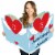 Big Dot of Happiness Heart Angel - Sympathy Giant Greeting Card - Big Shaped Jumborific Card Perspective: front