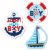 Big Dot of Happiness Ahoy It's a Boy - DIY Shaped Nautical Baby Shower Cut-Outs - 24 Ct Perspective: front