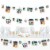Big Dot of Happiness Christmas Village Holiday Winter Houses Clothespin Garland Banner 44 Pc Perspective: front