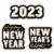 Big Dot of Happiness Hello New Year - DIY Shaped 2023 NYE Party Cut-Outs - 24 Ct Perspective: front