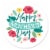 Big Dot of Happiness Colorful Floral Happy Mother's Day Mom Party Circle Sticker Labels 24 Ct Perspective: front