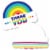 Big Dot of Happiness Love is Love - Gay Pride LGBTQ Shaped Thank You Cards & Envelopes 12 Ct Perspective: front