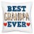 Big Dot of Happiness Grandpa, Happy Father's Day Decor - Canvas Throw Pillow Cover 16 x 16 In Perspective: front