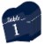 Big Dot of Happiness Navy Blue Elegantly Simple Double-Sided 5 x 7  Cards Table Numbers 1-20 Perspective: front