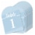 Big Dot of Happiness Dusty Blue Elegantly Simple Double-Sided 5 x 7  Cards Table Numbers 1-20 Perspective: front