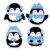 Big Dot of Happiness Winter Penguins DIY Shaped Holiday & Christmas Party Cut-Outs - 24 Count Perspective: front