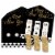 Big Dot of Happiness New Year’s Eve Gold Party Game Pickle Cards Pull Tabs 3-in-a-Row 12 Ct Perspective: front