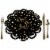 Big Dot of Happiness New Year’s Eve - Gold NYE Party Round Table Decor Paper Chargers 12 Ct Perspective: front
