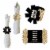 Big Dot of Happiness Hello New Year 2023 NYE Party Paper Napkin Holder - Napkin Rings 24 Ct Perspective: front