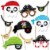 Big Dot of Happiness Pirate Ship Adventures Skull Birthday Party Photo Booth Props Kit 10 Ct Perspective: front