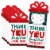 Big Dot of Happiness Holiday Thank You - Christmas Appreciation Nifty Gifty Card Holders 8 Ct Perspective: front