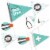 Big Dot of Happiness Medical School Grad Triangle Doctor Pennant Flag Centerpieces 20 Pc Perspective: front