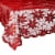 Lace Rectangular Table Cloth Cover Tablecloth for Christmas, 60 x 80 inches, Red Perspective: front
