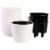 Self Watering Planter with Water Level Indicator (White, 7 in, 4 Pack) Perspective: front