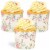 50-Pack Muffin Liners - Vintage Floral Cupcake Wrappers Paper Baking Cups Perspective: front