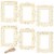 Unfinished Wood Frame Cutout with Jute String (7 x 8.5 in, 3 Designs, 6 Pack) Perspective: front