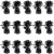 Black Balloon Weights for Birthday Party Decorations (6 oz, 4.5 In, 15 Pack) Perspective: front
