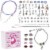 Unicorn Charm Bracelet Set for Girls, DIY Jewelry (71 Pieces) Perspective: front