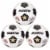 Dick Martin Sports MASSR5W-3 White Soccer Ball Rubber Nylon Wound, Size 5 - 3 Each Perspective: front