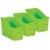 Teacher Created Resources Plastic Book Bin 5.5  x 11.38  x 7.5  Lime Confetti Pack of 3 Perspective: front