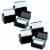 Oxford 3  x 5  Plastic Index Boxes 300 Cards Capacity Black Pack of 6 (ESS01351-6) Perspective: front
