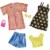 Barbie Fashions 2-Pack: Shirt, Shorts & Kimono, Sunflower Dress, Purse & Sunglasses Perspective: front