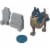 Fisher-Price DC League of Super-Pets Disk Launch Ace, figure set with dog and accessories Perspective: front