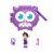 Polly Pocket Pet Connects Stackable Owl Compact Playset Perspective: front