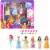 Disney Princess 6 Posable Small Dolls with Sparkling Clothing and 13 Tea Party Accessories Perspective: front