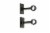Linen Avenue Single Rod Decorative Bracket Rectangle, 2 Pack Antique Silver Perspective: front